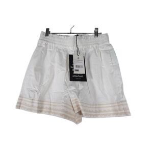 Tuckernuck High Waist White and Tan Shorts